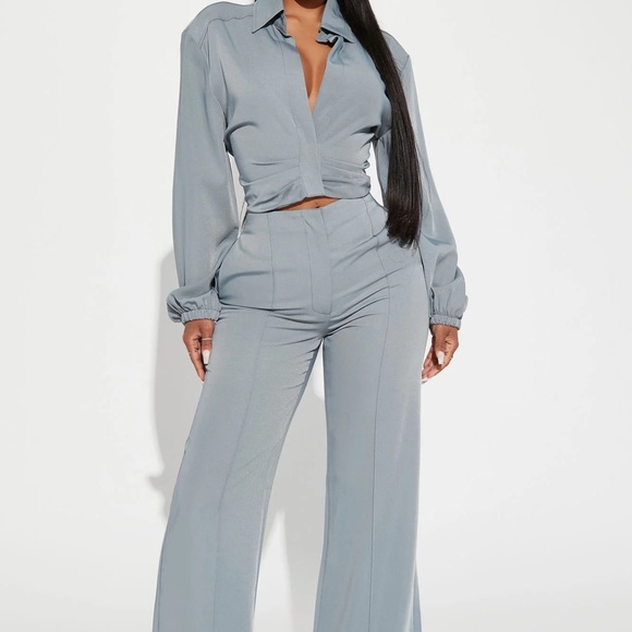 Fashion Nova Pants - Fashion Nova Wide Leg Pant Set